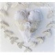 Stoffherz Herz Weiß Ivory Spitze Shabby Unikat *