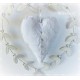 Stoffherz Herz Weiß Ivory Spitze Shabby Unikat *