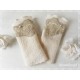 Armstulpen Ivory Beige Pulswärmer Walk Hochzeit *