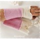 Armstulpen Ivory Rosa Hochzeit Walk Pulswärmer EK*