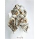 Schal Dunkelbraun Ivory Beige Umhängeschal Damen E*