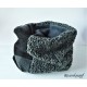 Schlupfschal Herrenloop Grau Schwarz Upcycling *