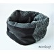 Schlupfschal Herrenloop Grau Schwarz Upcycling *