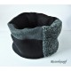 Schlupfschal Herrenloop Grau Schwarz Upcycling *