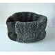 Schlupfschal Herrenloop Grau Schwarz Upcycling *