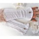 Pulswärmer Armstulpen Weiß Hochzeit Stoff E*