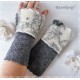 Armstulpen Walk Grau Ivory Pulswärmer Damen E*
