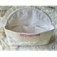 Kulturtasche LACE ON LINEN Leinen Ivory Spitze