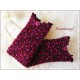 Walkstulpen BERLYNN Armstulpen Violett Bordeaux Dots