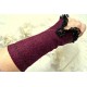 Walkstulpen ISKA Schwarz Weinrot Rose Armstulpen
