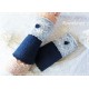 Walkstulpen BLEUWEL Armstulpen Dunkelblau Spitze Perlen