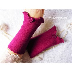 Walkstulpen WANDITA Weinrot Rose Armstulpen Walk