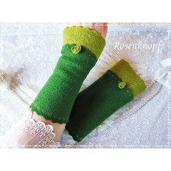 Walkstulpen GRÜNDEAR Armstulpen Grasgrün Hellblau Rose