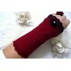 Walkstulpen ISKA Schwarz Weinrot Rose Armstulpen