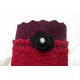 Walkstulpen ISKA Schwarz Weinrot Rose Armstulpen