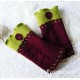 Walkstulpen ELLINOR Armstulpen Smaragdgrün Mint Rose