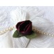 Ansteckblüte Rose Dunkelrot Brosche Schmuck