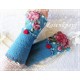 Walkstulpen Armstulpen Mint Ivory