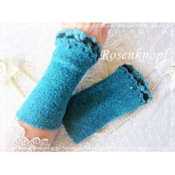 Walkstulpen Armstulpen Azurblau Petrol