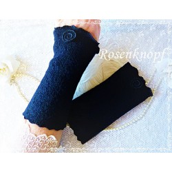 Walkstulpen Armstulpen Dunkelblau