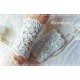 Armstulpen Pulswärmer Zartblau Hochzeit Spitze EK*