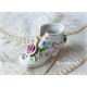 Porzellanschuh Weiß Rosen Vintage