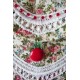 Kulturtasche FLORENTINE  Leinen Grün Creme Floral