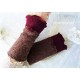Walkstulpen Armstulpen Braun Weinrot 