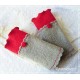 Walkstulpen Armstulpen Beige Rot