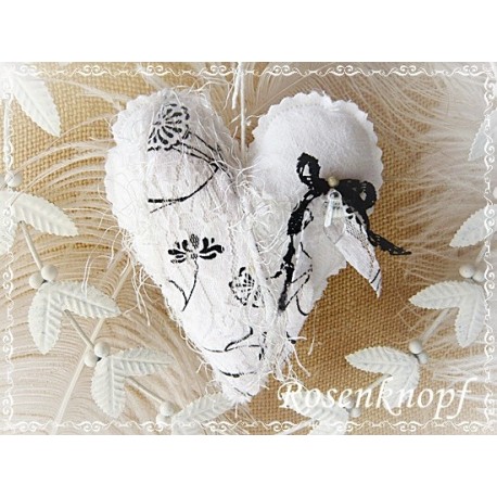 Herz Weiß Shabby