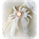 Brosche Brautschmuck Ivory Spitze