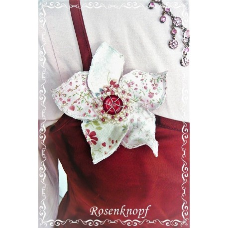 Ansteckblüte Brosche Brautschmuck