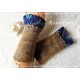 Walkstulpen Armstulpen Braun Weinrot 