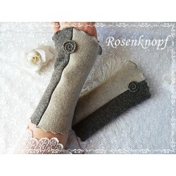 Walkstulpen Armstulpen Schwarz Grau