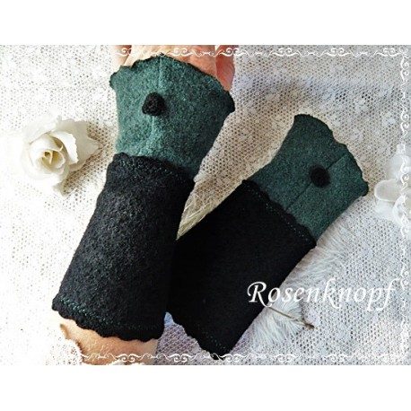 Walkstulpen Armstulpen Schwarz Rostrot