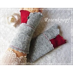 Walkstulpen Armstulpen Grau 