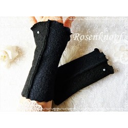Walkstulpen Armstulpen Schwarz Nachtblau