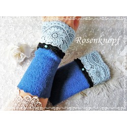 Walkstulpen Armstulpen Dunkelblau 