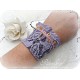 Armband Brautschmuck Flieder Spitze