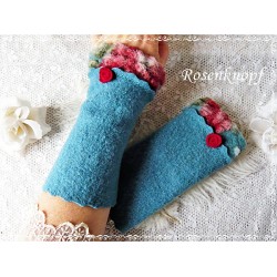 Walkstulpen Armstulpen Azurblau Petrol
