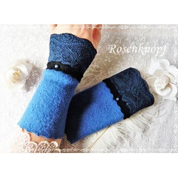 Walkstulpen Armstulpen Dunkelblau 