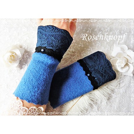 Walkstulpen Armstulpen Dunkelblau 