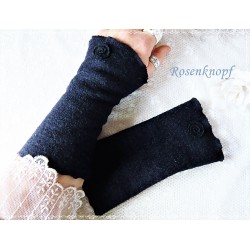 WALKSTULPEN Armstulpen Stulpen Damenstulpen Pulswärmer Schwarz Frauenstulpen Rose Frauen